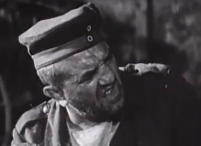 A visually captivating still taken from a pivotal moment in the film All Quiet on the Western Front (1930)