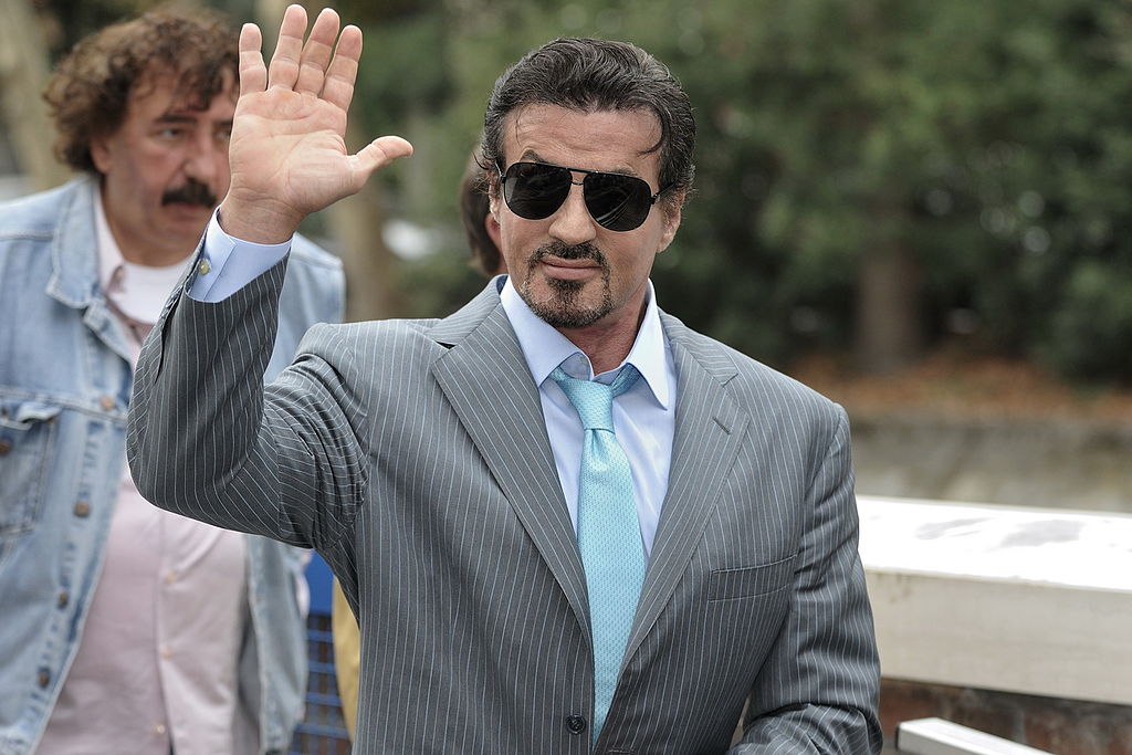 Sylvester Stallone wearing sunglasses