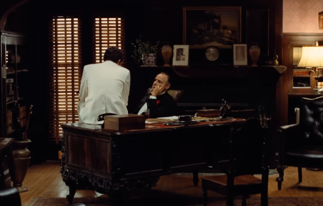 Screenshot from the movie The Godfather (1972)