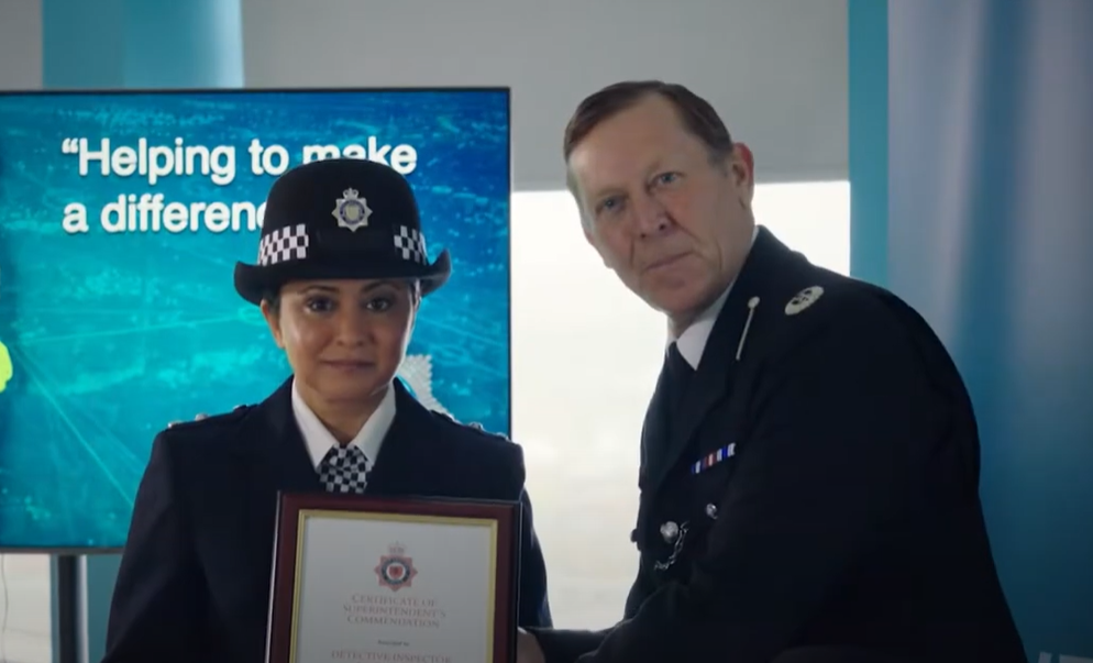 A screenshot of the TV series DI Ray