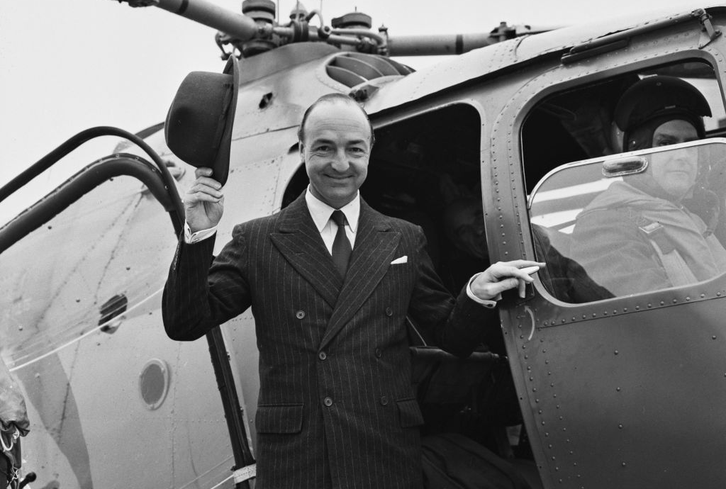 John Profumo At London Heliport