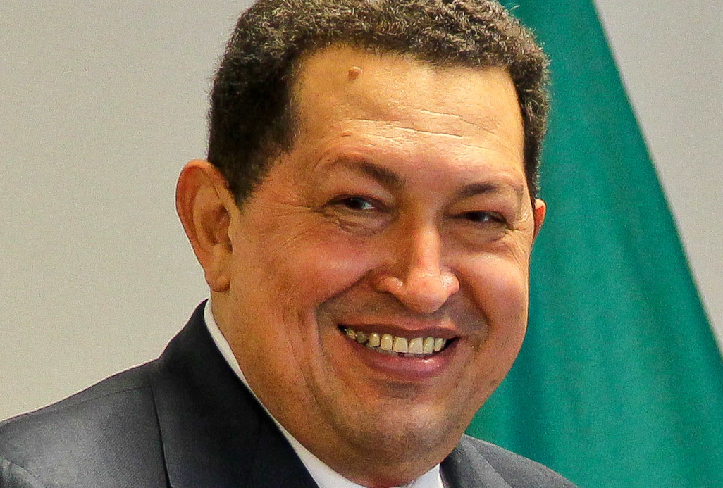 President of Venezuela, Hugo Chávez during a ceremony