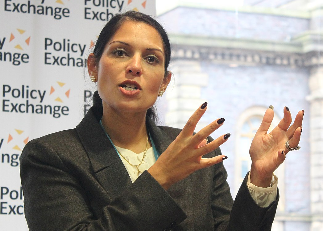 Priti Patel speaking at an event in 2012