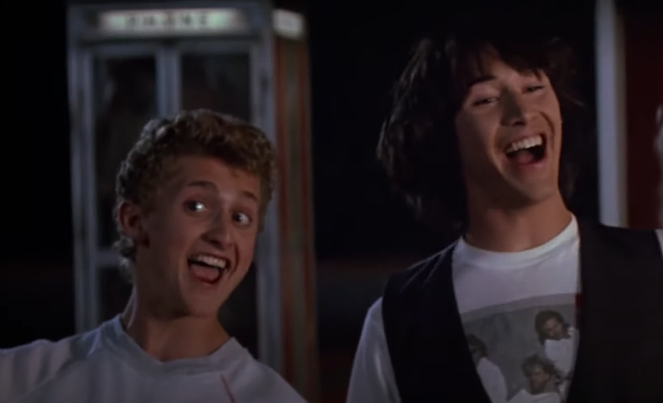 A screenshot of the movie Bill & Ted’s Excellent Adventure