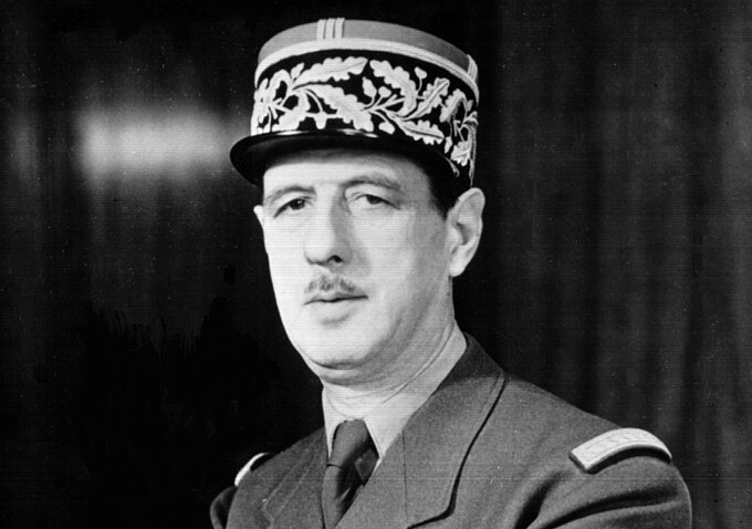 WWII photo portrait of General Charles de Gaulle