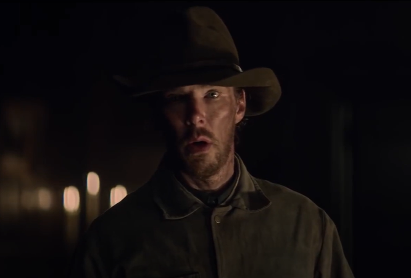 Screenshot of Benedict Cumberbatch in The Power of the Dog (2021)