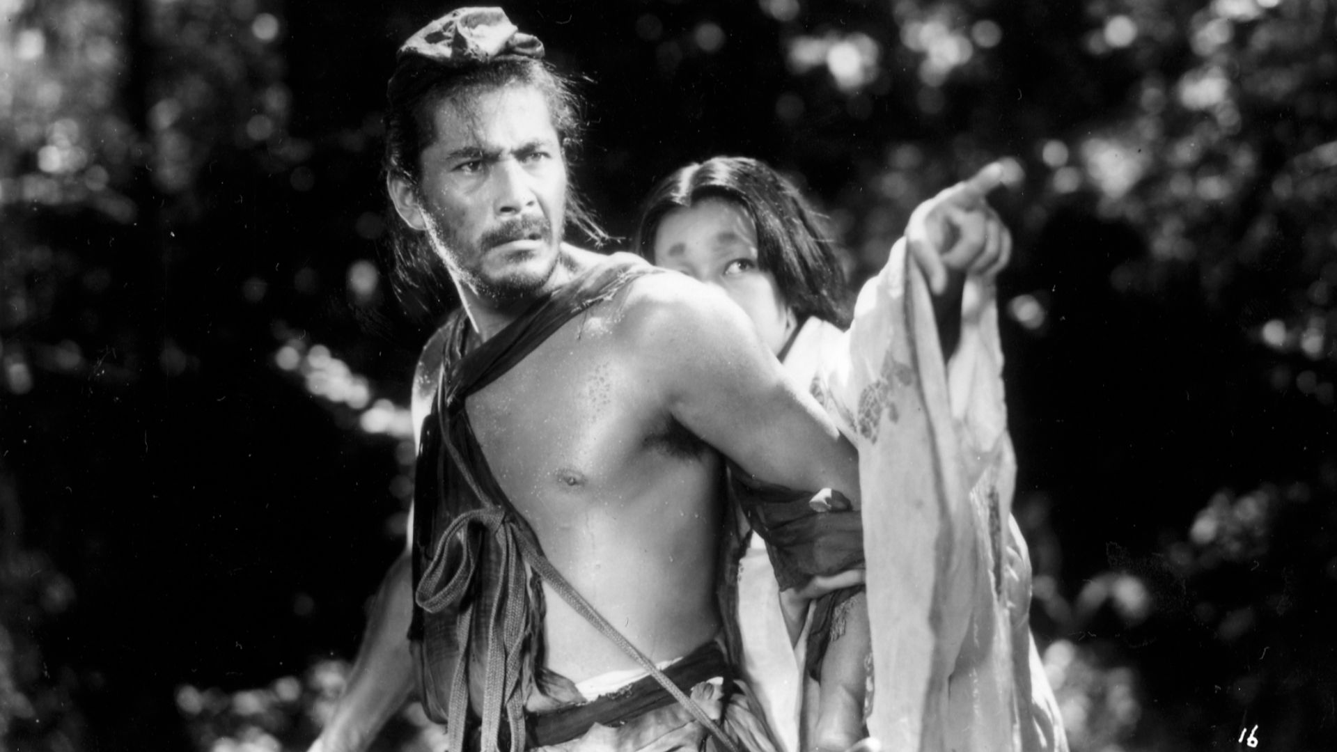File:Rashomon (1950) Press Photo of Toshiro Mifune and Machiko Kyō.jpg