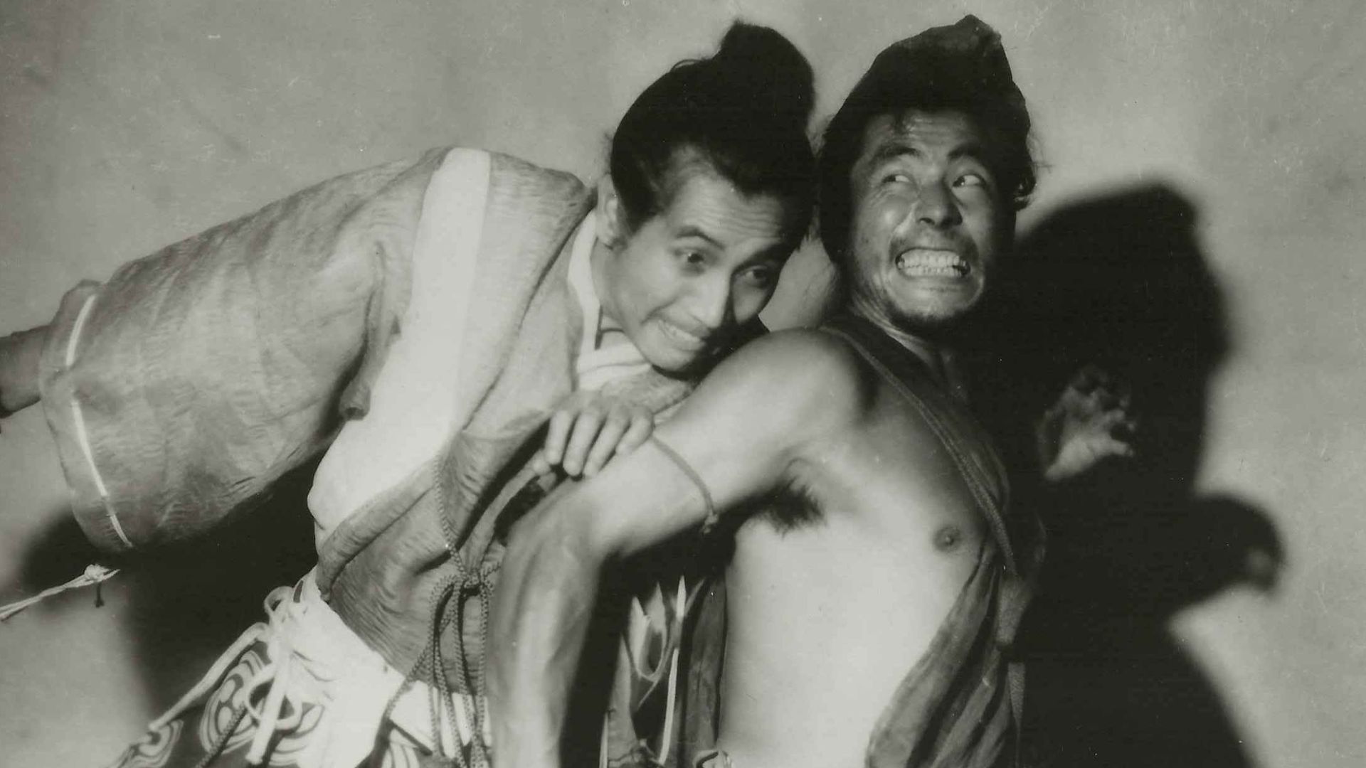 File:Rashomon (1950) Press Photo of Masayuki Mori and Toshiro Mifune.jpg