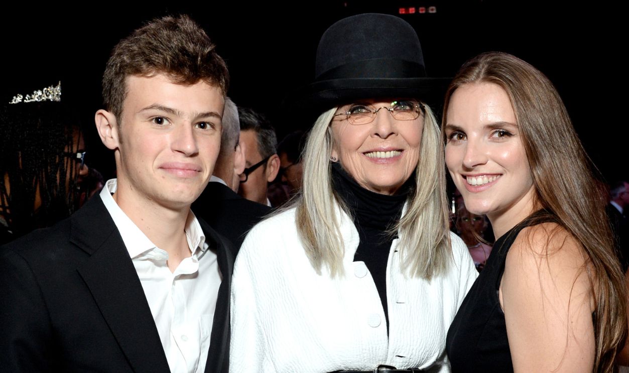 (L-R) Duke Keaton, Honoree Diane Keaton, and Dexter Keaton attend the after party for American Film Institute's 45th Life Achievement Award Gala Tribute to Diane Keaton at OHM Nightclub on June 8, 2017 in Hollywood, California. 