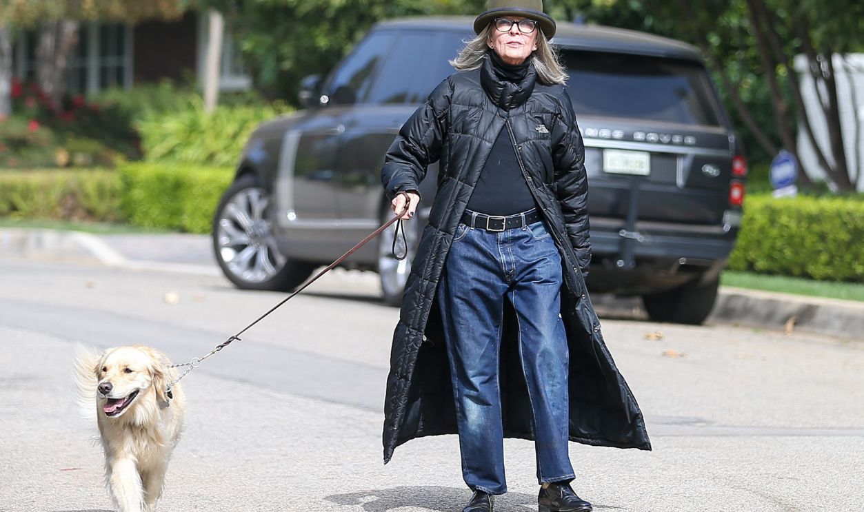 Diane Keaton is seen on November 07, 2021 in Los Angeles, California. 