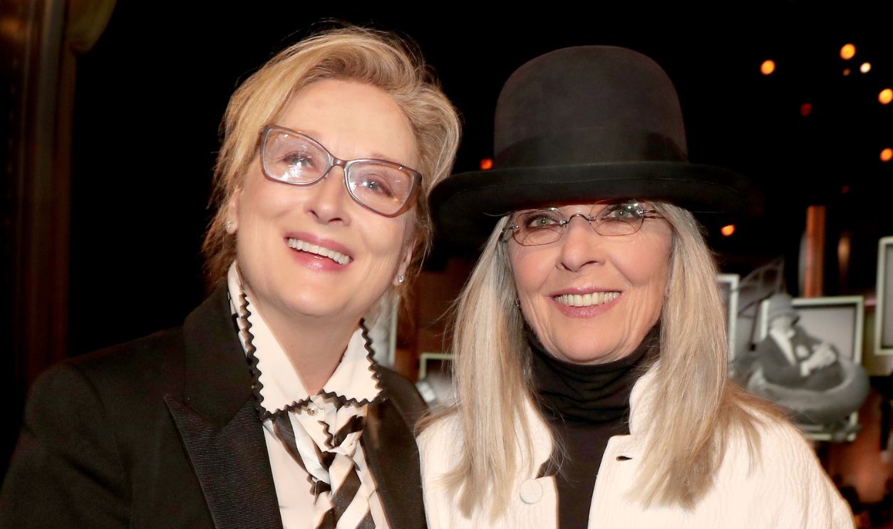 Actor Meryl Streep and honoree Diane Keaton onstage during American Film Institute's 45th Life Achievement Award Gala Tribute to Diane Keaton at Dolby Theatre on June 8, 2017 in Hollywood, California.