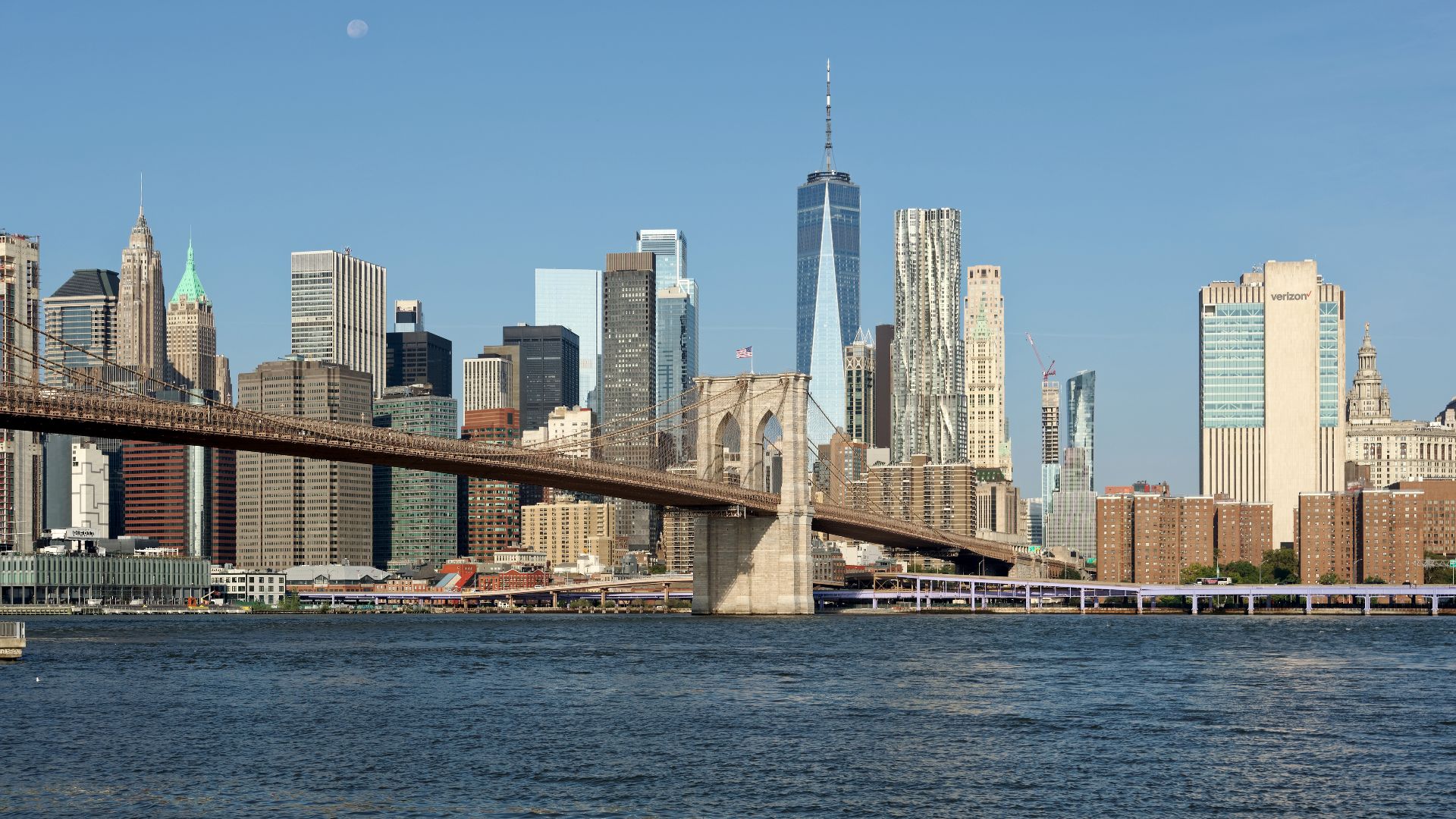 File:Brooklyn Bridge, view from Brooklyn Bridge Park, New York City, 20231002 0909 1574.jpg