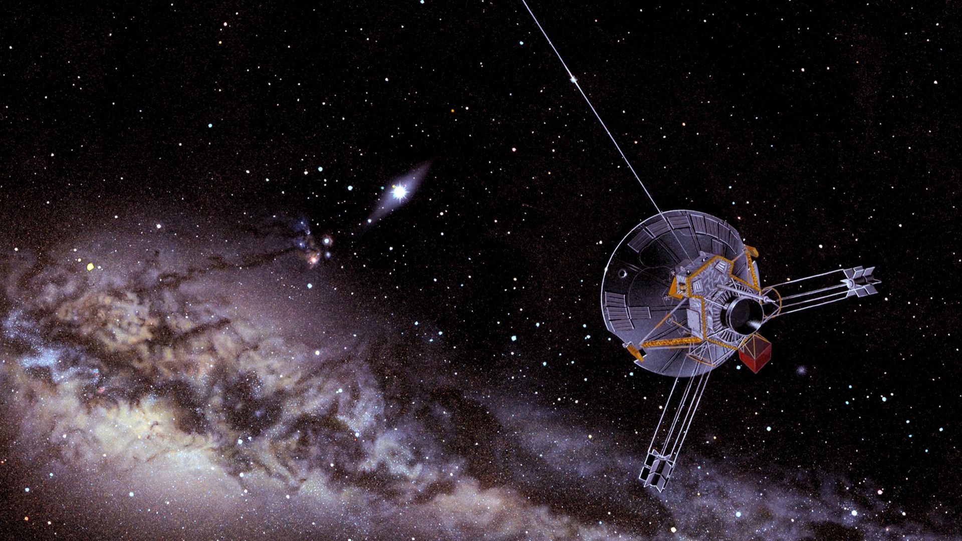 File:An artist's impression of a Pioneer spacecraft on its way to interstellar space.jpg