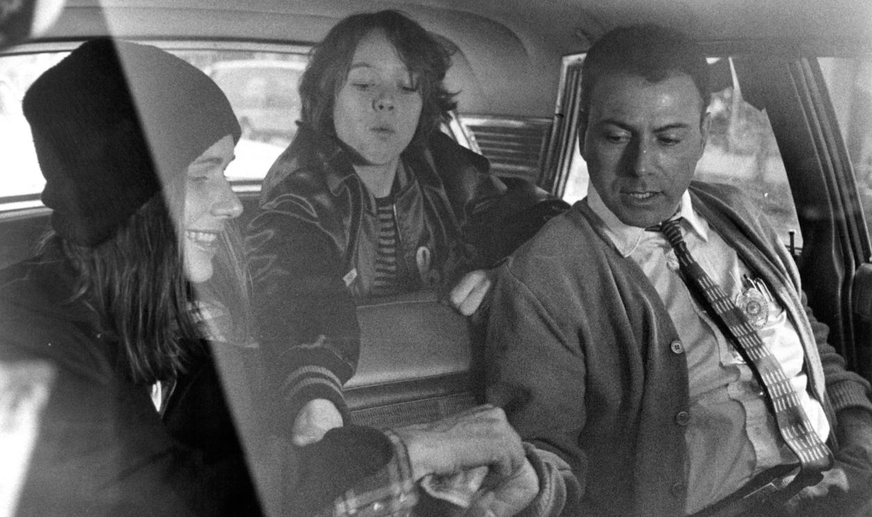 Sally Kellerman And Alan Arkin In 'Rafferty And The Gold Dust Twins' Sally Kellerman, Mackenzie Phillips and Alan Arkin sit in a car in a scene from the film 'Rafferty And The Gold Dust Twins', 1975. 