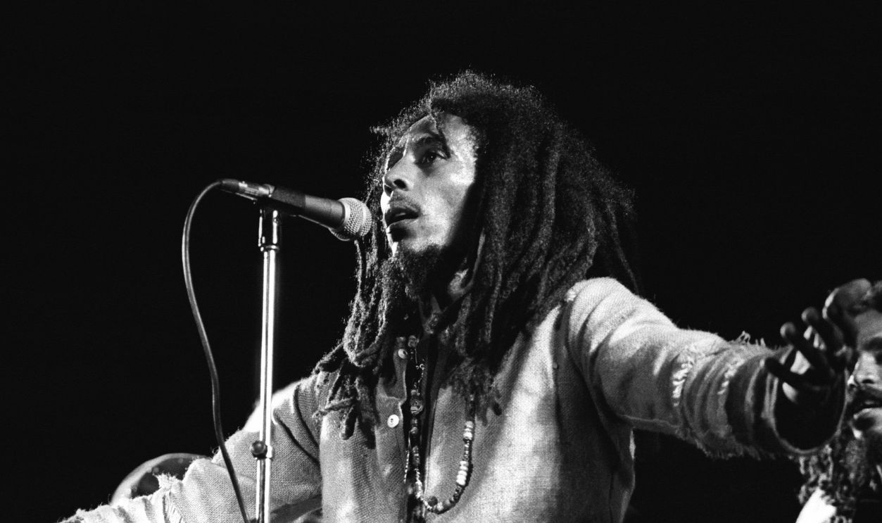 APRIL 22: Photo of Bob MARLEY; Bob Marley performing live on stage at the One Love Peace concert at the National Stadium, Kingston