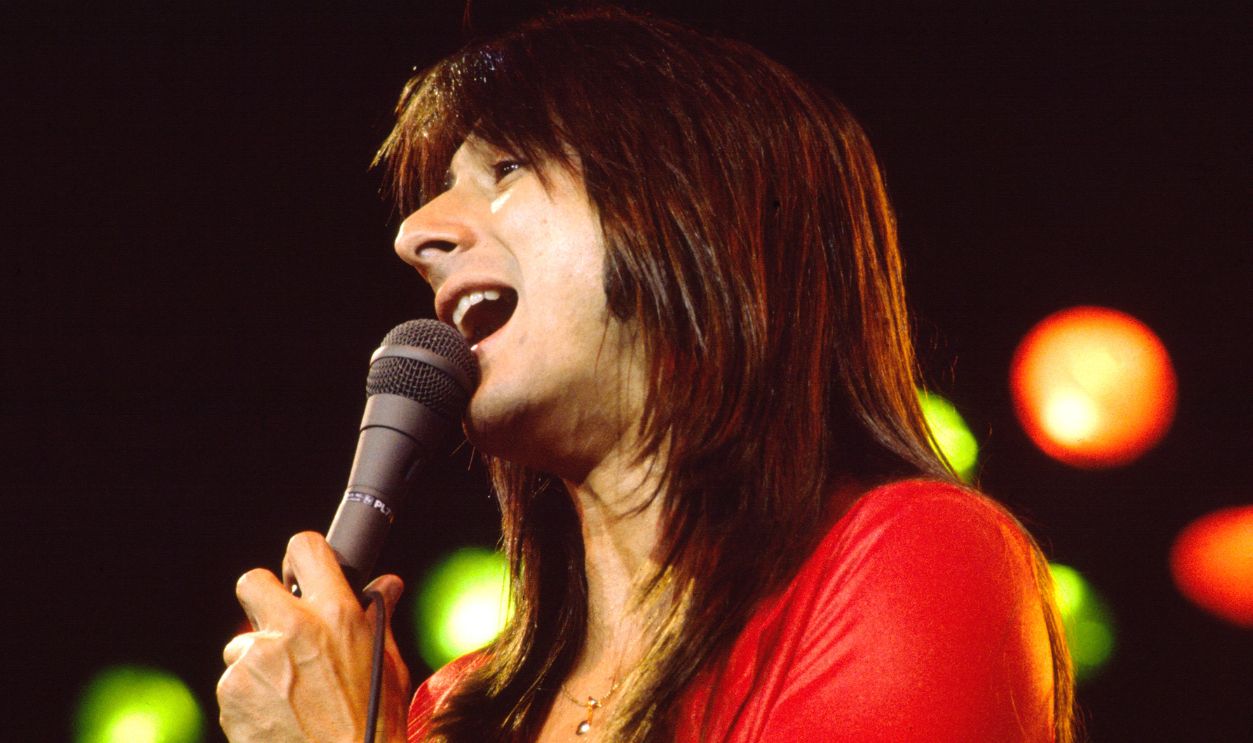 American Rock singer Steve Perry, of the group Journey, performs onstage at Nassau Coliseum (later known as Nassau Veterans Memorial Coliseum), Uniondale, New York, August 16, 1980.