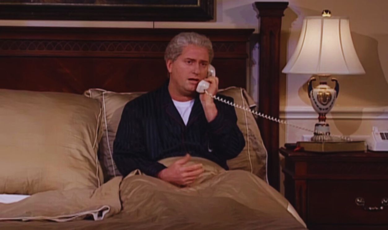 Screenshot from Clinton Bedroom Cold Opening – Saturday Night Live (1993)