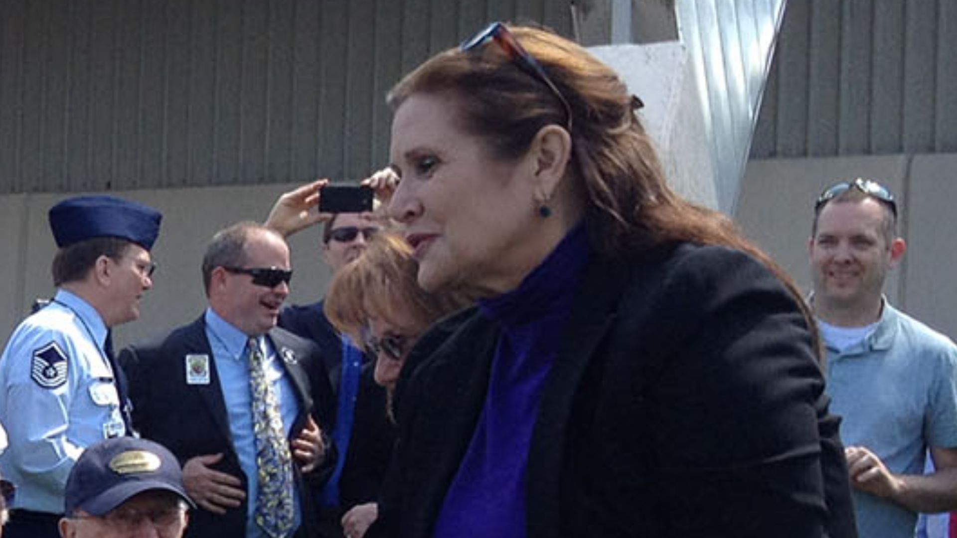 File:Actress Carrie Fisher at the Doolittle Tokyo Raiders 2012 Reunion at Air Force Museum.JPG