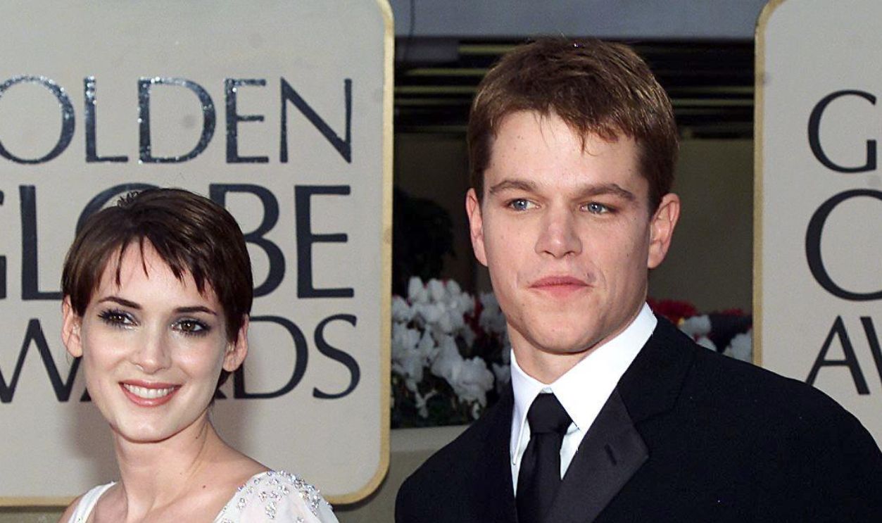 Hollywood actors Matt Damon and Wynona Rider arrive at the 57th Golden Globes in Beverly Hills, CA 23 January 2000. 