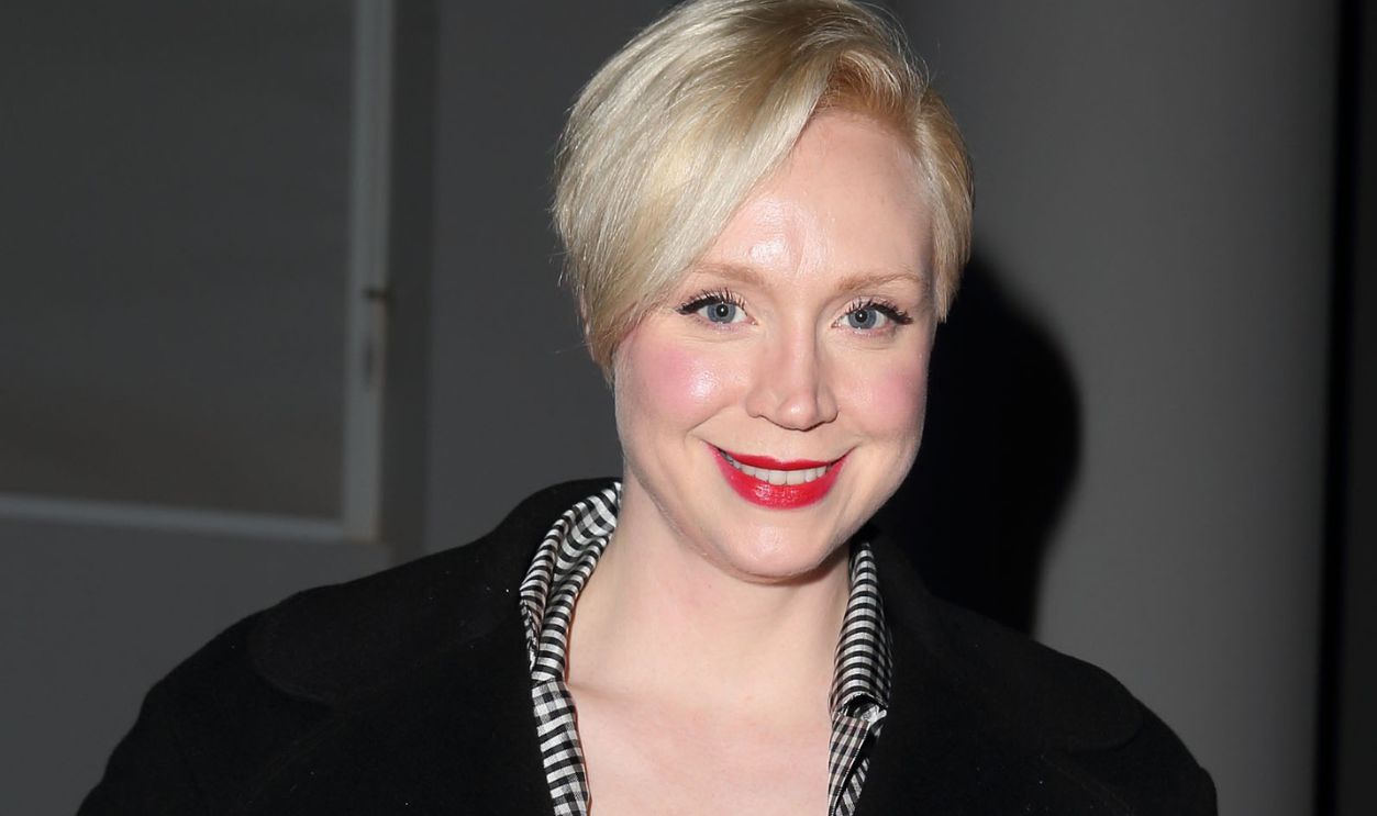LONDON, ENGLAND - FEBRUARY 22: Gwendoline Christie attends the Vivienne Westwood Red Label show during London Fashion Week Fall/Winter 2015/16 on February 22, 2015 in London, United Kingdom.