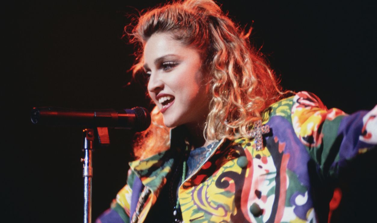 Portrait of American Singer Madonna on Stage