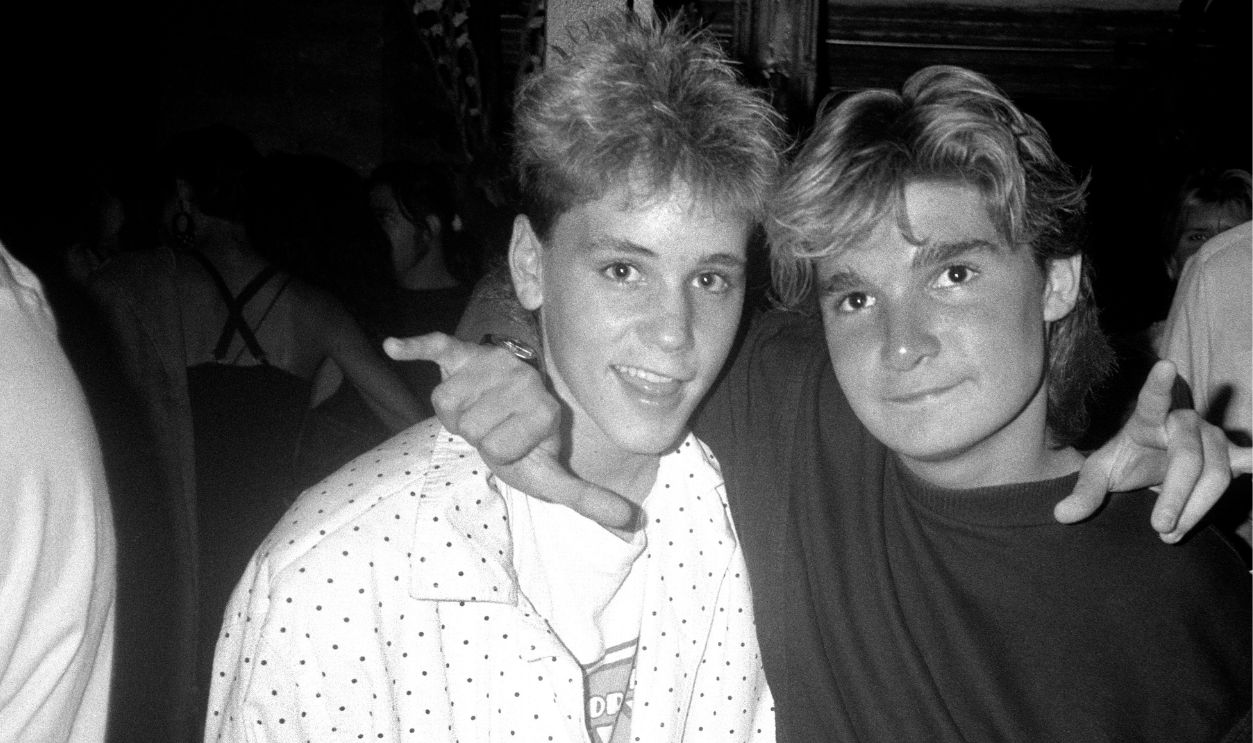 Corey Haim and Corey Feldman at the Tunnel