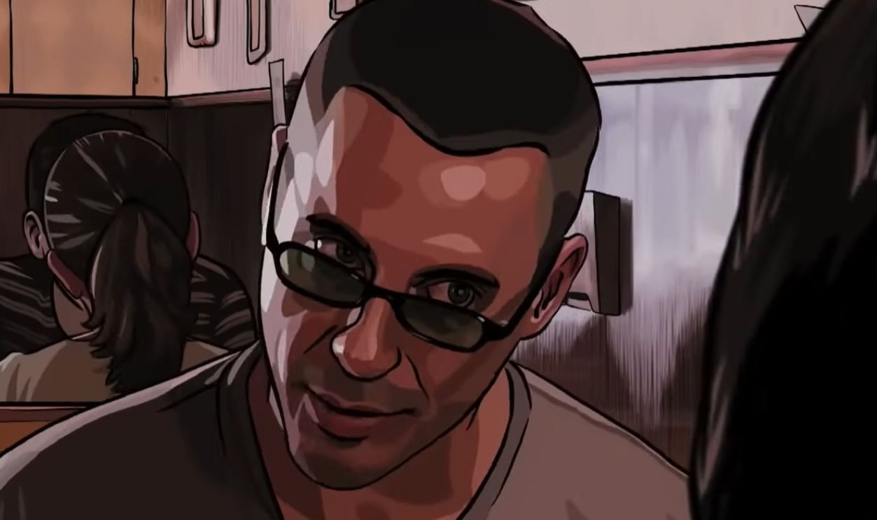 Screenshot from A Scanner Darkly (2006)