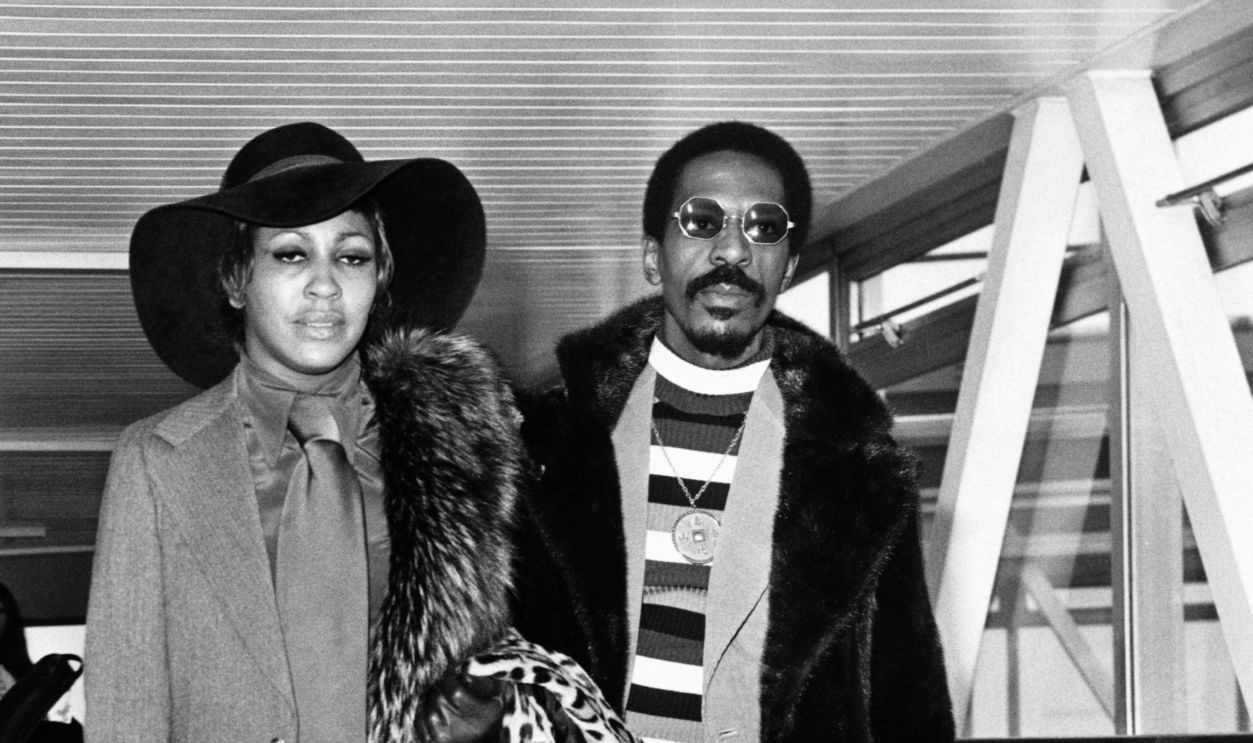 The American pop singer Tina Turner arrives at London Airport with her husband, the singer and songwriter Ike Turner. They performed together as a duo until their marriage ended in 1976. 
