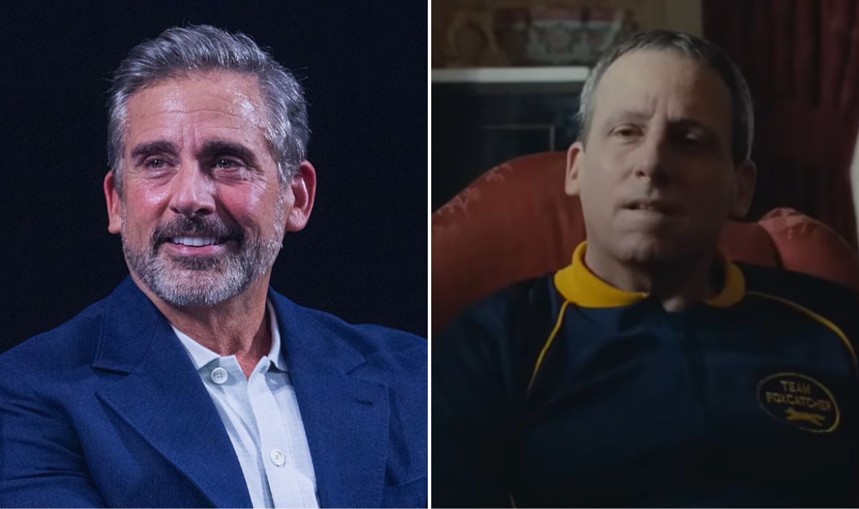 Kevin Paul and Screenshot from Foxcatcher (2014)