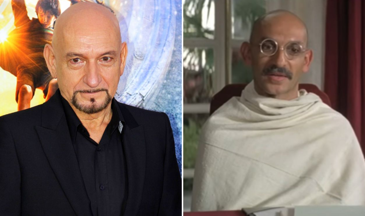 Joella Marano and Screenshot from Gandhi (1982)