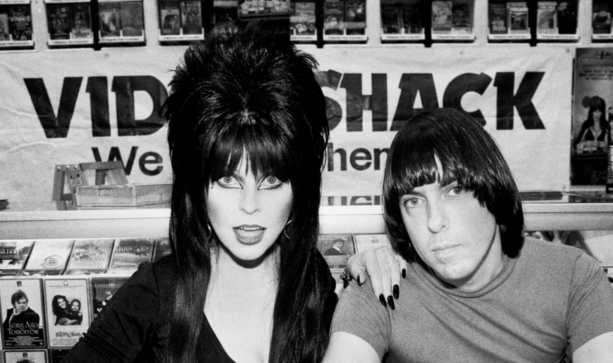 Elvira & Johnny Ramone At Video Shack