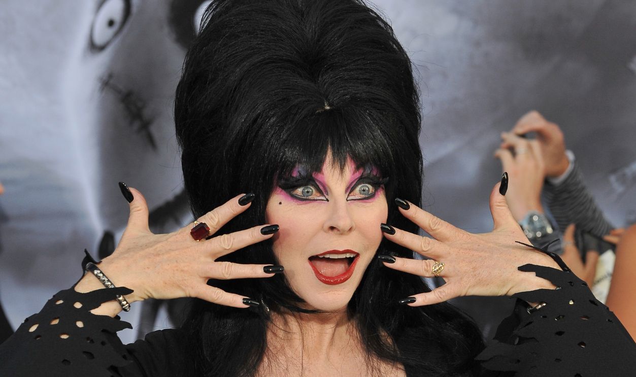Cassandra Peterson (Elvira) at the premiere of 