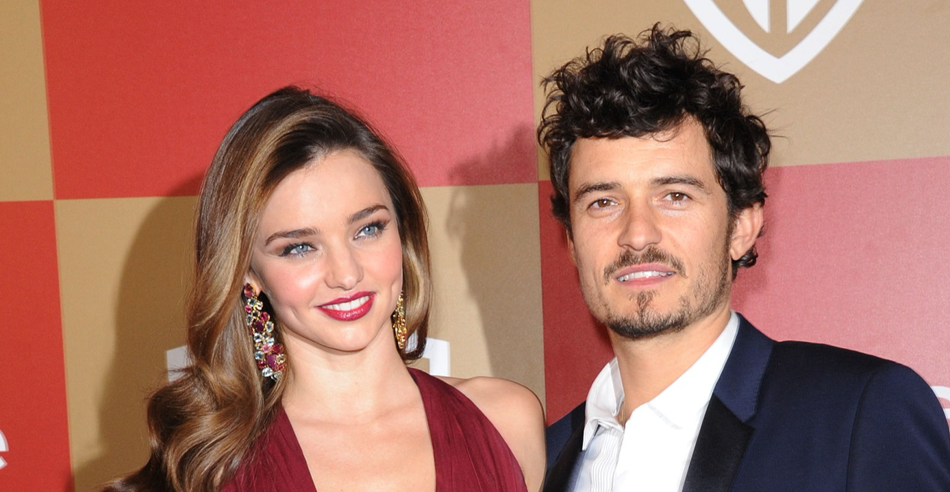 Miranda Kerr & Orlando Bloom arrives to the WB/In Style Golden Globe Party - 2013
