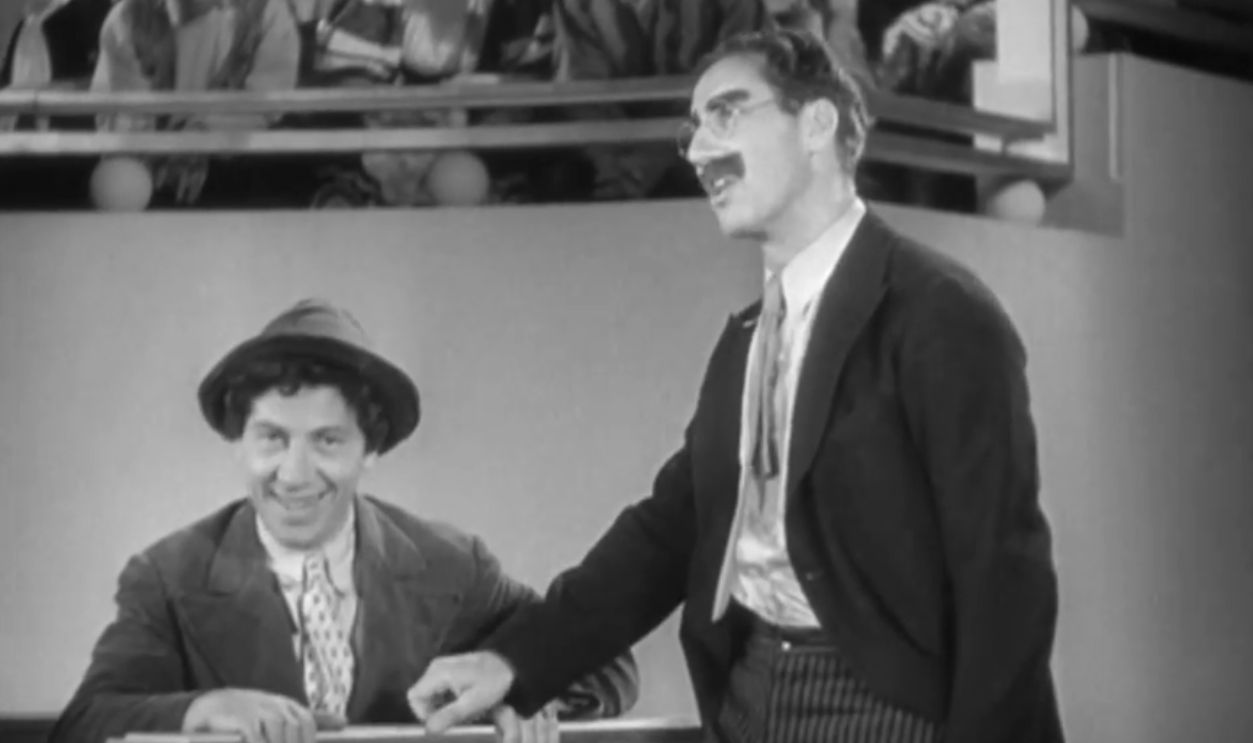 Screenshot from Duck Soup (1933)