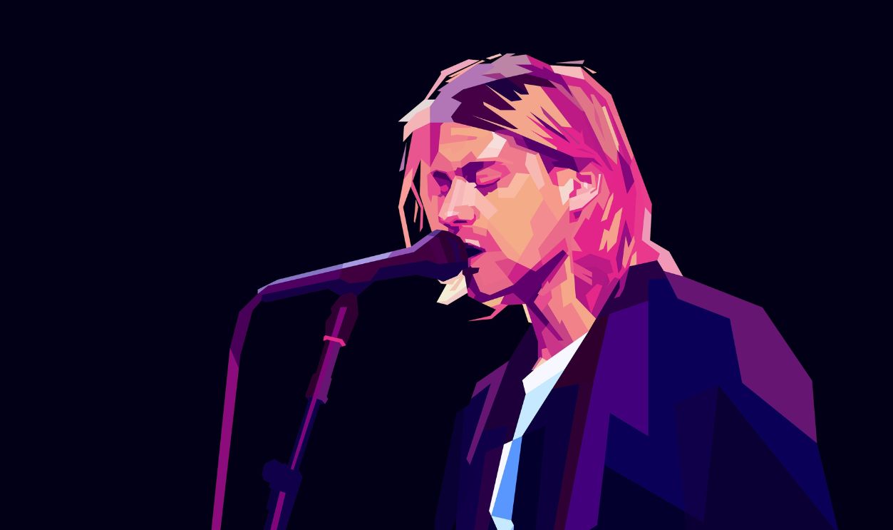 Kurt Cobain In Wpap Art Style