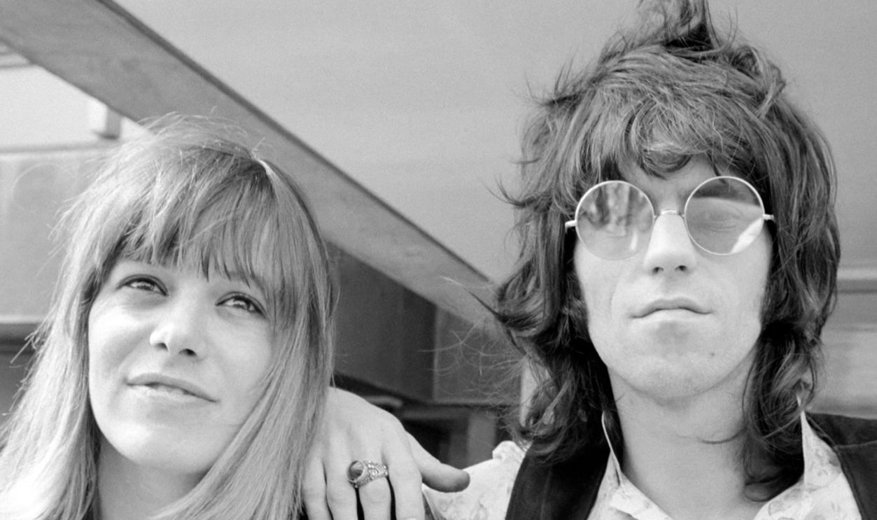 Keith Richard of the Rolling Stones at King's College Hospital on 18 August 1969 to collect his girlfriend Anita Pallenberg and their baby son Marlon who was born on Sunday, 10 August, weighing 71b 40z.