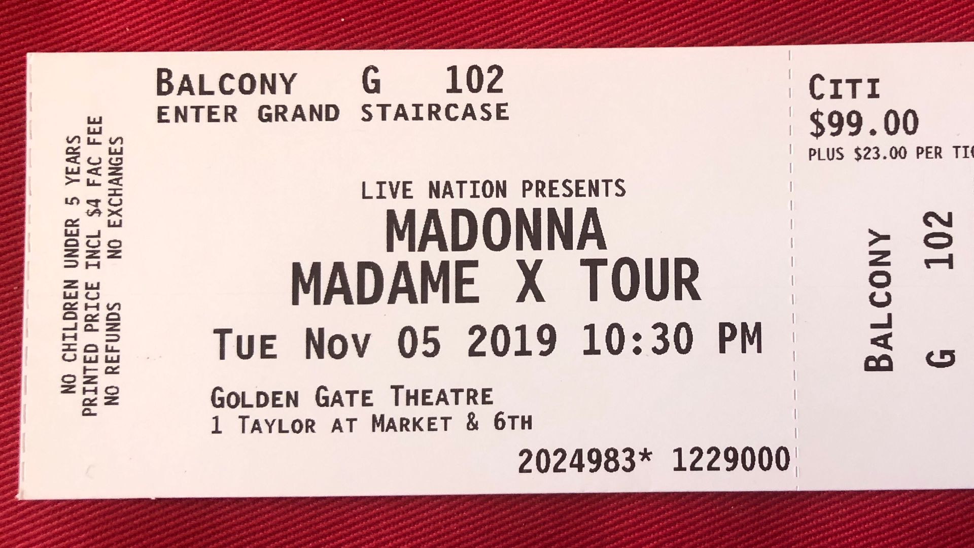 File:Madonna Madame X Tour Ticket - Sarah Stierch.jpg