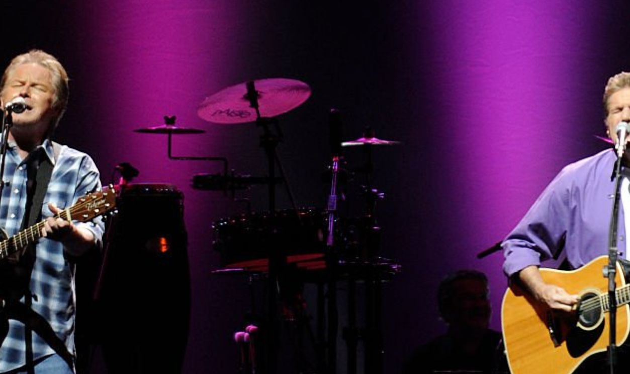 Don Henley (L) and Glenn Frey of The Eagles perform part of the bands' Long Road Out of Eden Tour at Arco Arena on April 27, 2010 in Sacramento, California.