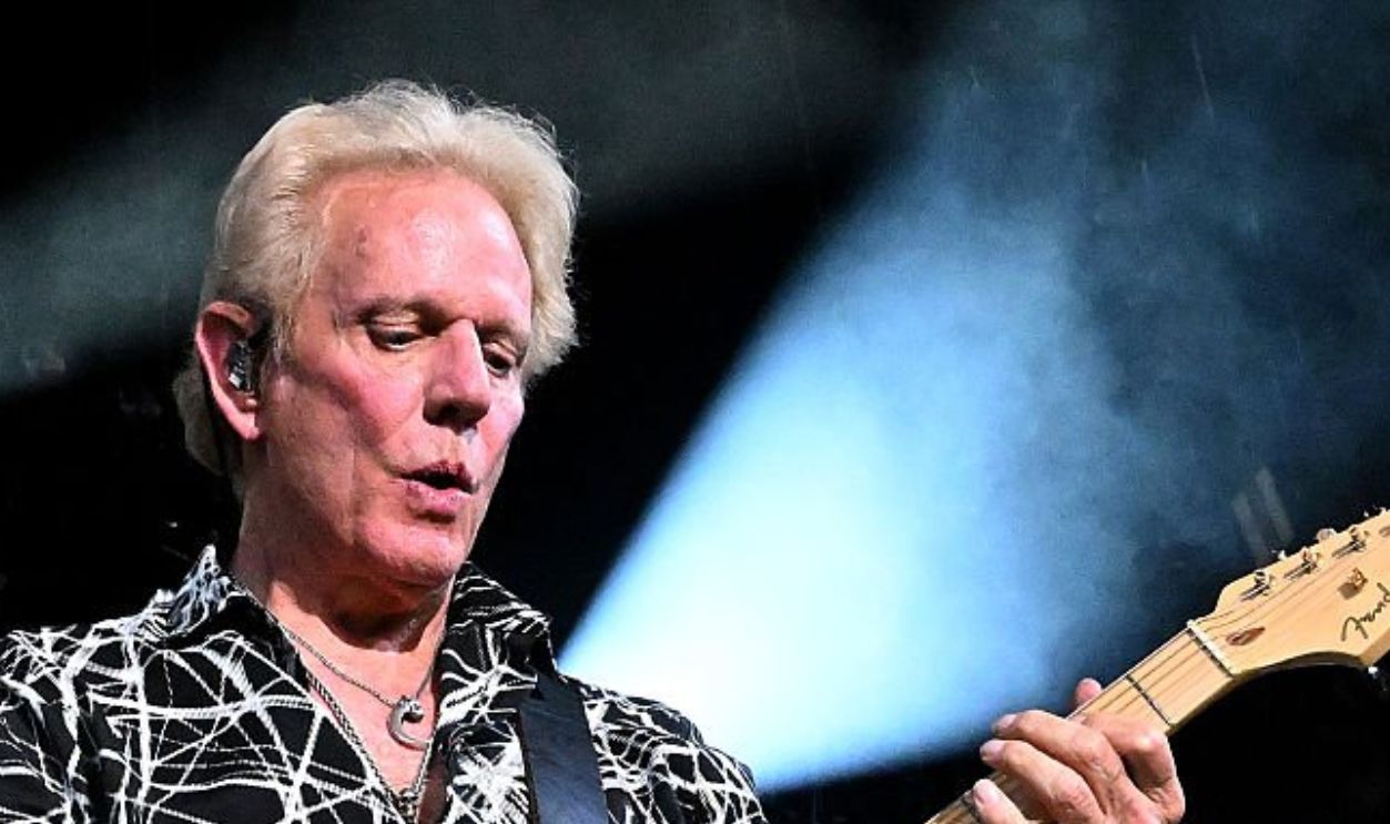 ALPHARETTA, GEORGIA - JULY 6: Don Felder of Don Felder Band performs during The Brotherhood Of Rock Tour at Ameris Bank Amphitheatre on July 06, 2025, in Alpharetta, Georgia.