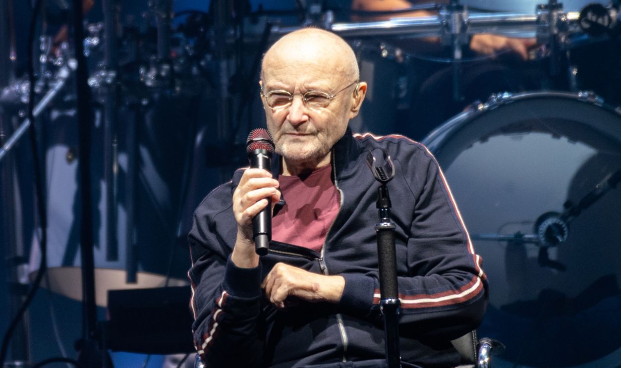  Phil Collins of Genesis performs on stage 