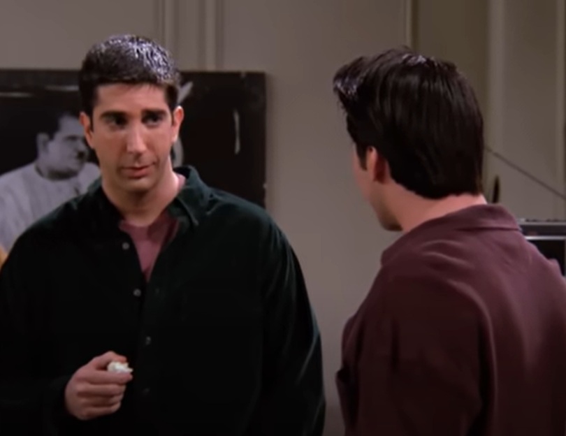 A visually captivating still taken from a pivotal moment in the television series Friends (1992-2004)