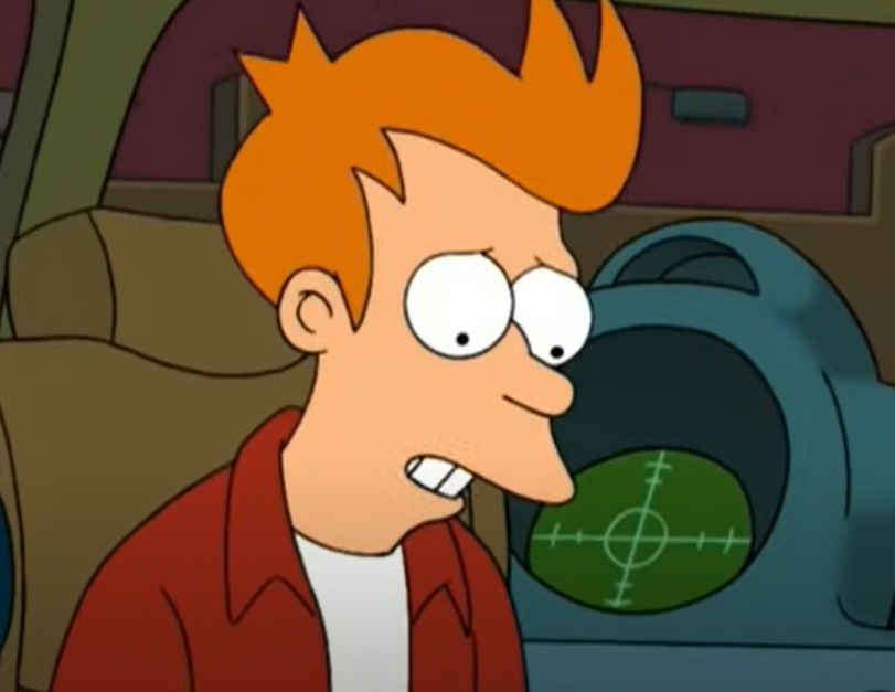 A visually captivating still taken from a pivotal moment in the television series Futurama (1999-)