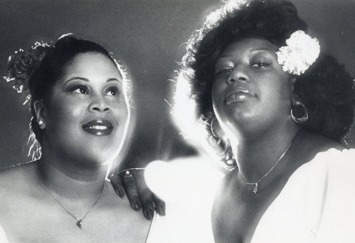 American music duo the Weather Girls in a press photo