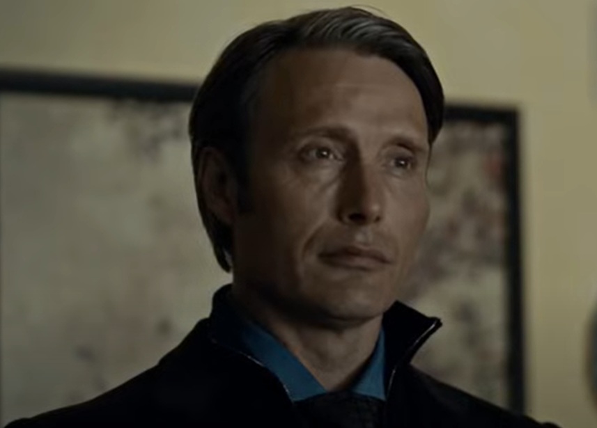 A visually captivating still taken from a pivotal moment in the television series Hannibal (2013-2015)