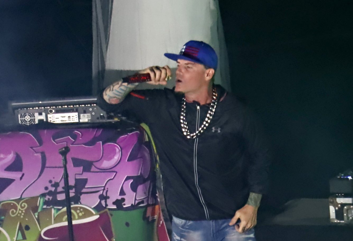 Vanilla Ice performing at the 90's Dash Bash