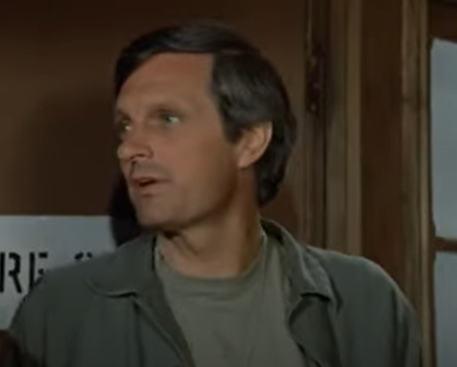 A visually captivating still taken from a pivotal moment in the television series M*A*S*H (1972-1983)