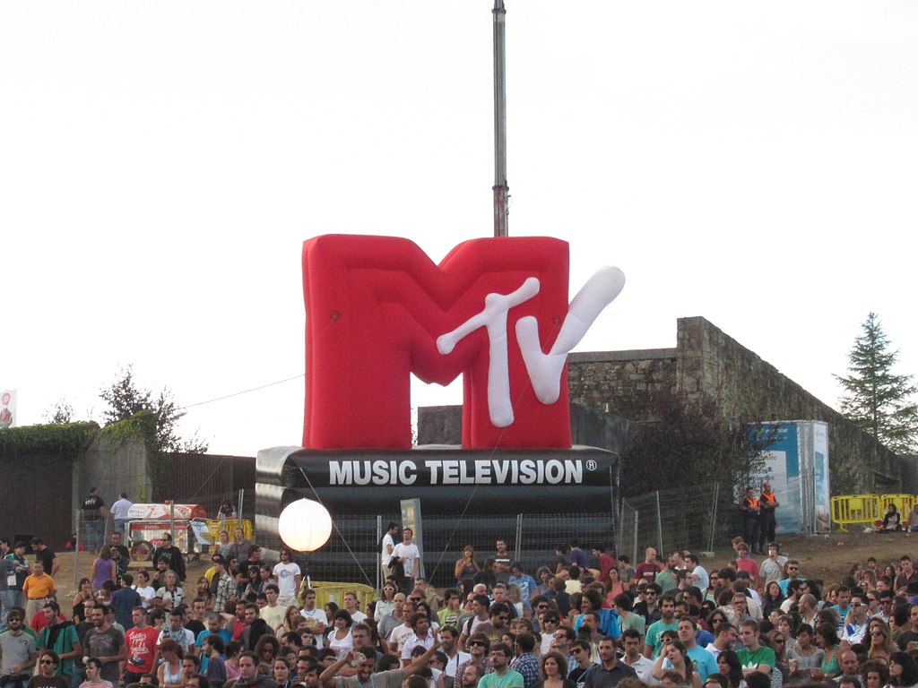 MTV logo on display