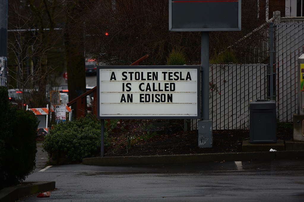 Stolen Tesla Joke 