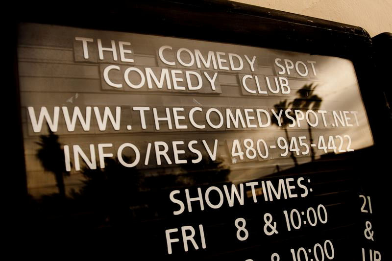 The Comedy Spot marquee.
