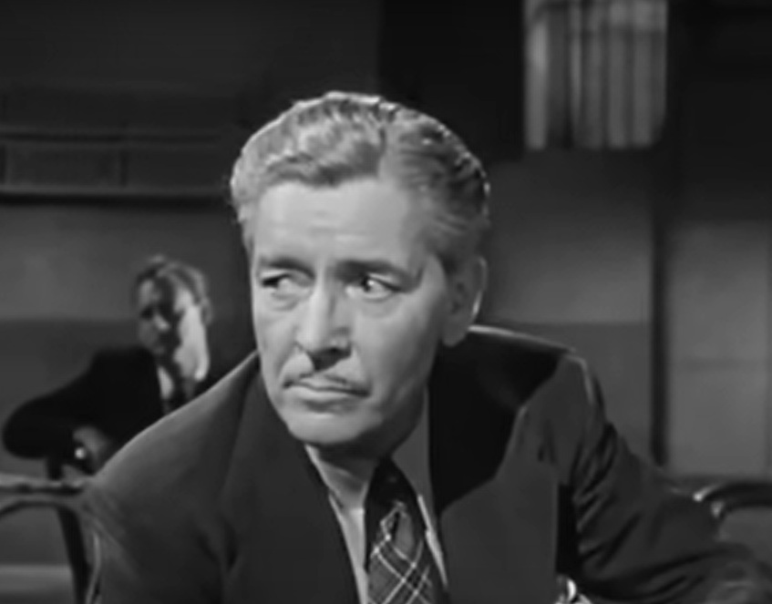 A visually captivating still taken from a pivotal moment in the film A Double Life (1947)